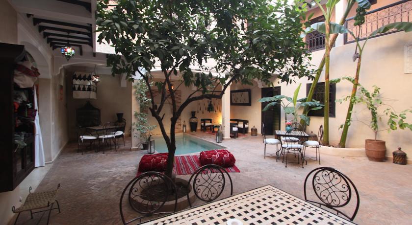 Patio van Riad L'Oiseau du Paradis in Marrakech