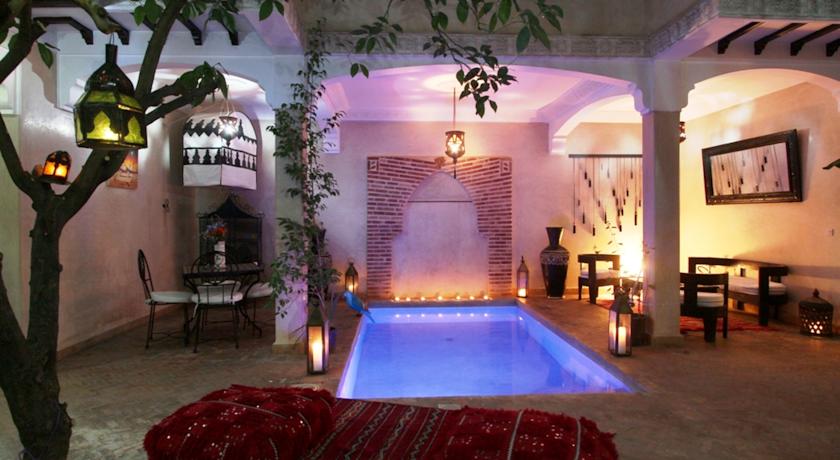 Patio van Riad L'Oiseau du Paradis in Marrakech