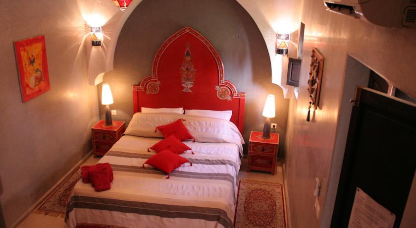 Tweepersoonskamer van Riad L'Oiseau du Paradis in Marrakech
