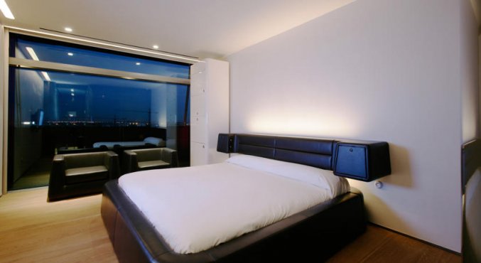 Tweepersoonskamer van Hotel Puerta America in Madrid