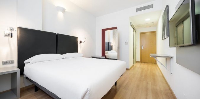 Tweepersoonskamer van Hotel Ilunion Aqua 3 in Valencia