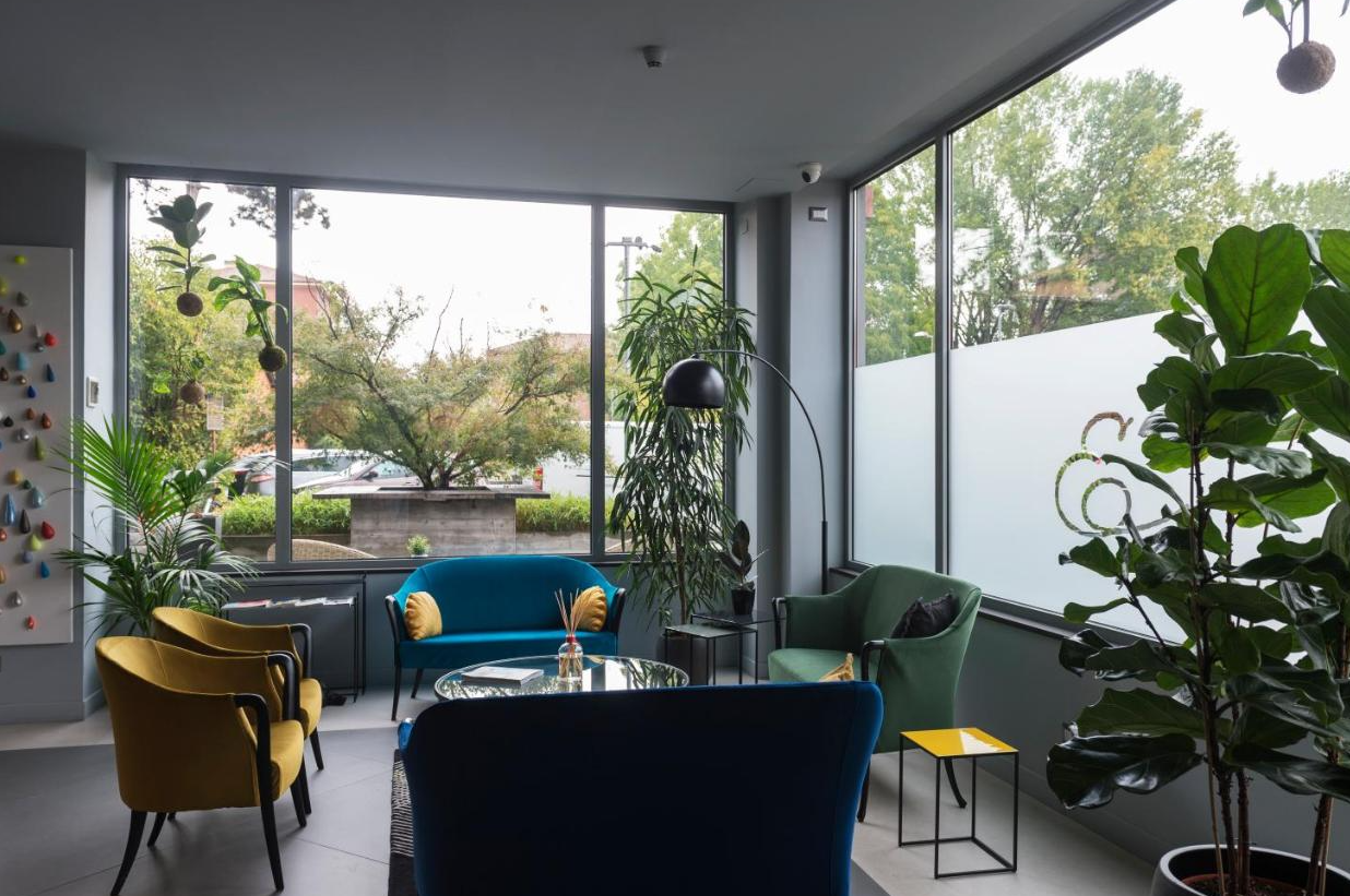 Loungegedeelte van Elizabeth Lifestyle Hotel Bologna