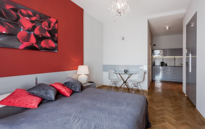 Slaapkamer van een appartement van Appartementen 4Seasons in Krakau