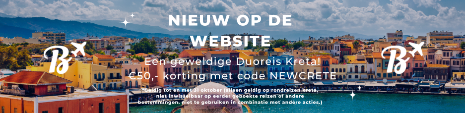 50 euro korting op de nieuwe Duorondreis Kreta!