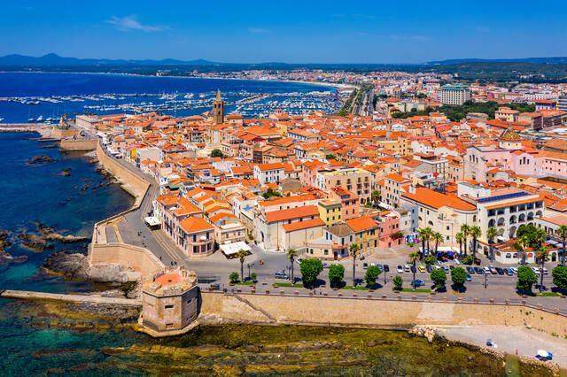 Alghero vanuit de lucht