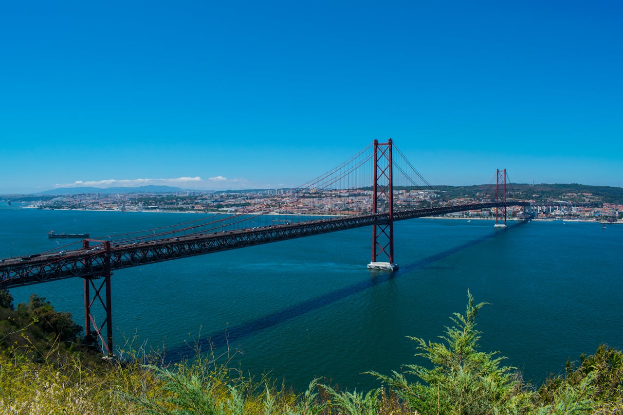 25 de Abril-brug &ndash; uitzicht