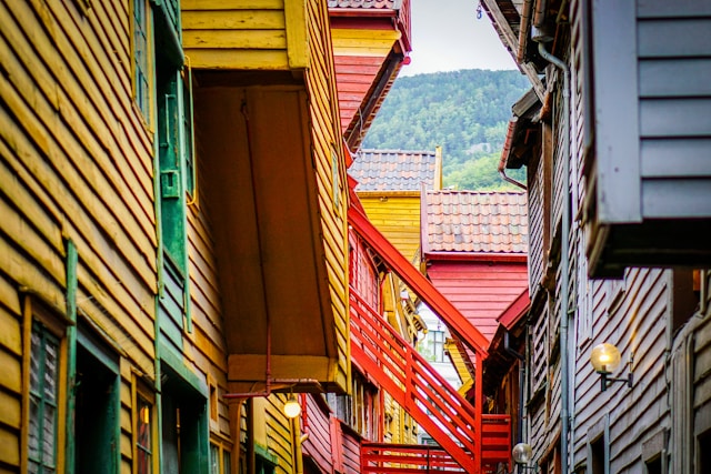 Bergen bij avondlicht