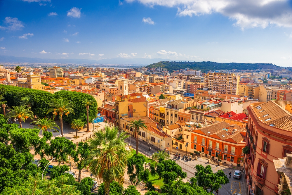 Cagliari in de ochtend