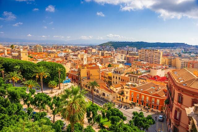 Cagliari in de ochtend