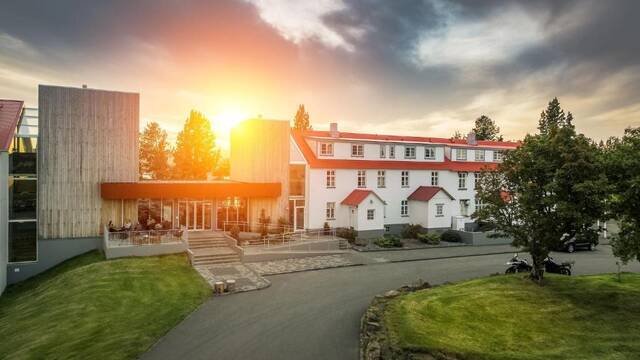 Hotel aan het meer Lagarfljót