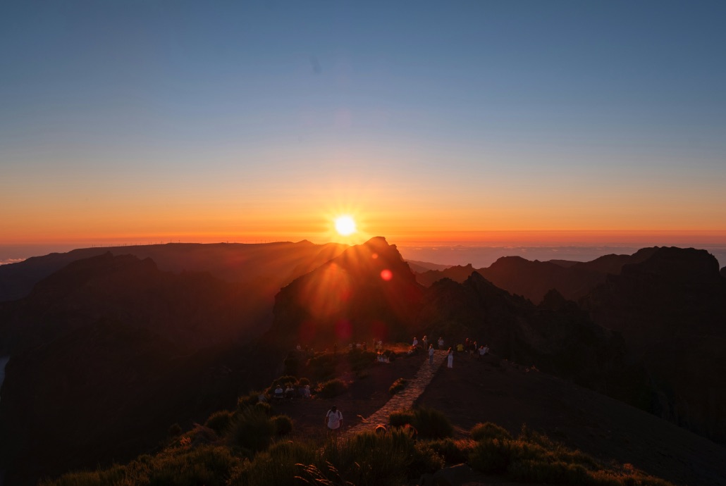 Zonsondergang boven Madeira