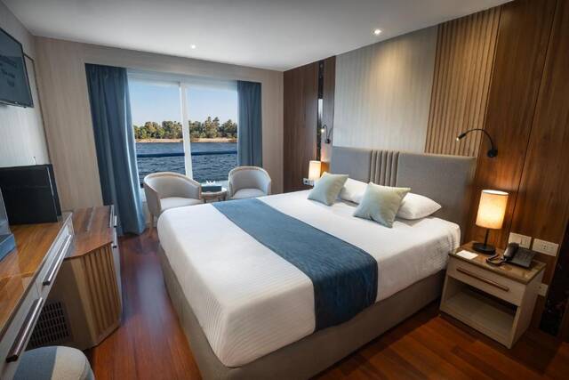 Cabine aan boord van het cruiseschip