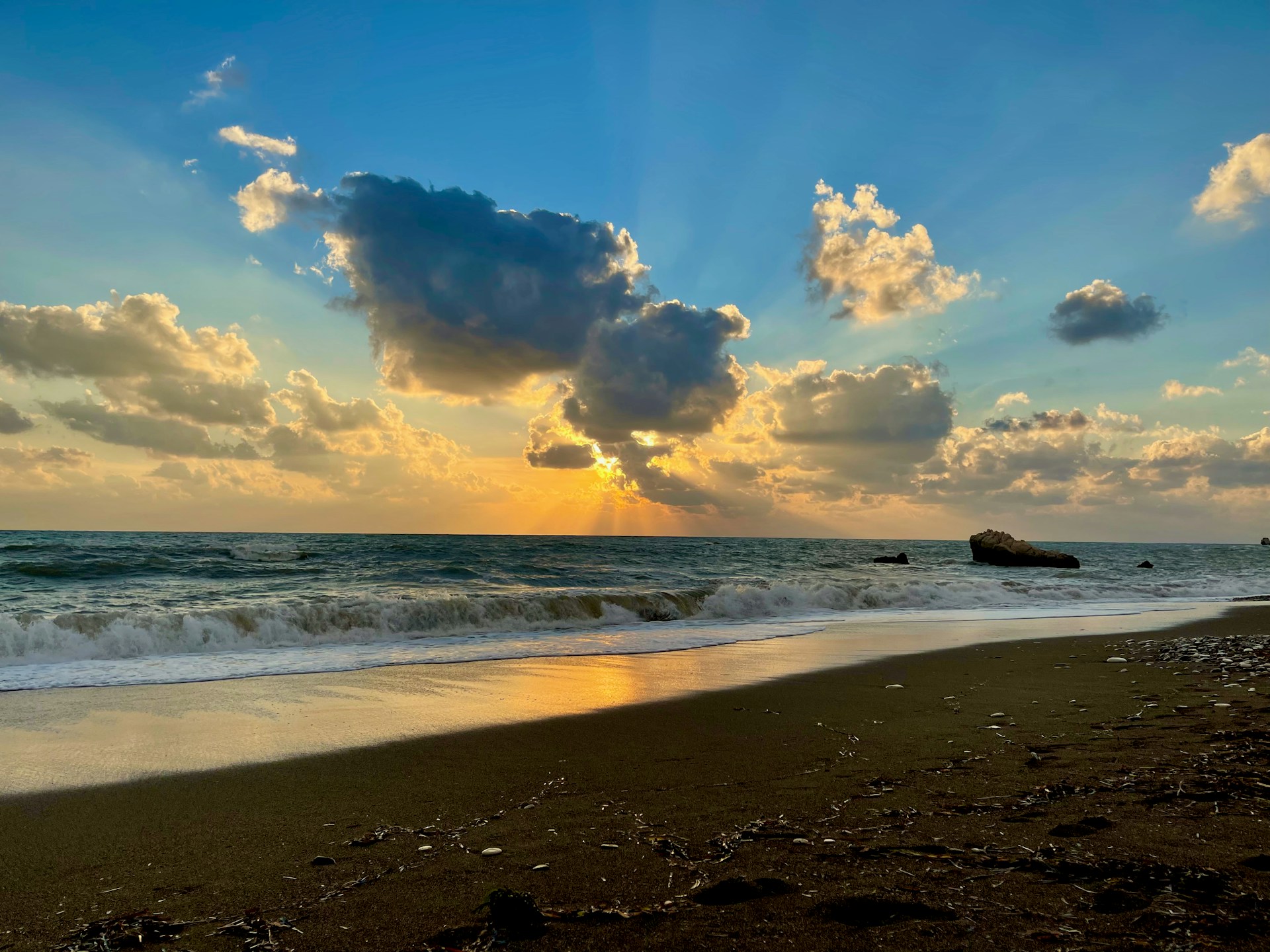 Pissouri &ndash; strand bij avondlicht