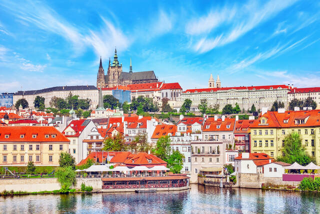 Uitzicht over Praag
