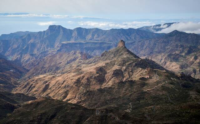 Roque Bentayga in de caldera