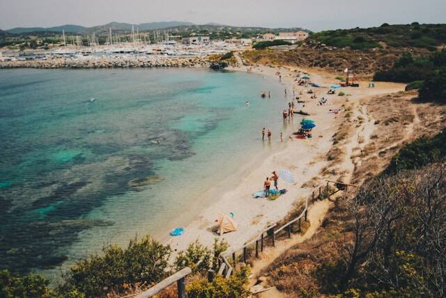 Strand van Poetto bij Cagliari