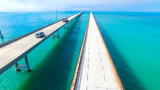 Seven Mile Bridge in de Florida Keys