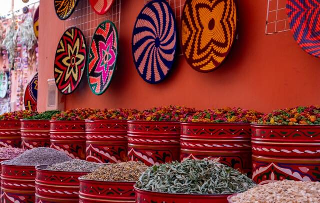 Souk in de medina van Marrakech