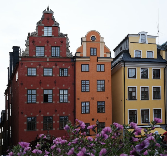 Kleurrijke gebouwen Stockholm