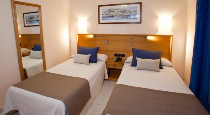 Tweepersoonskamer van Hotel Ses Figueres op Ibiza