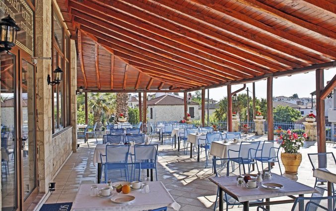 Terras van Hotel Stratos op Chalkidiki