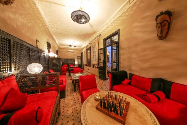 Lounge van Riad Africa in Marrakech