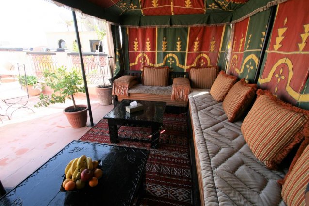 Lounge van Riad Africa in Marrakech