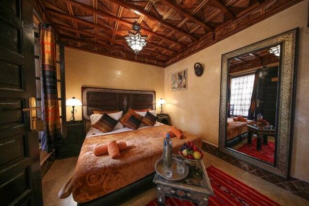 Slaapkamer van Riad Africa in Marrakech