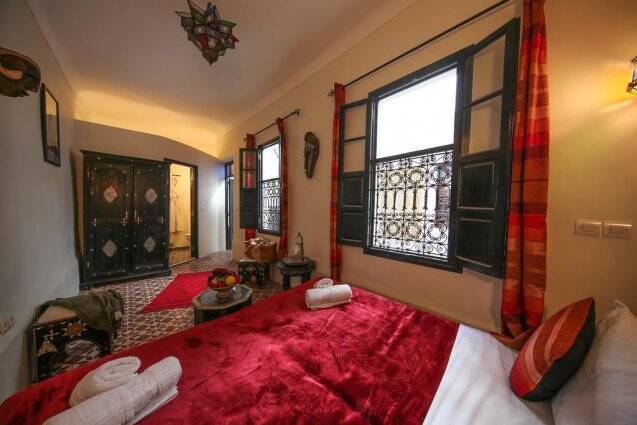 Slaapkamer van Riad Africa in Marrakech