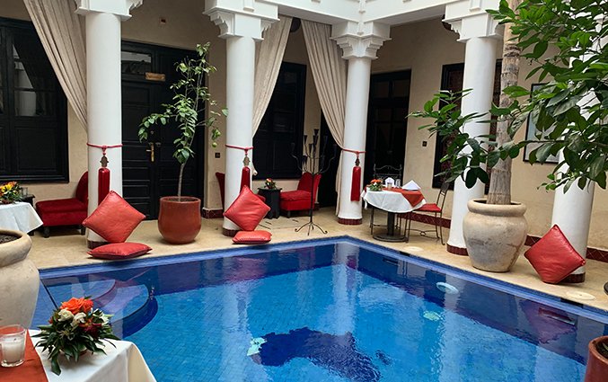 Zwembad van Riad Africa in Marrakech