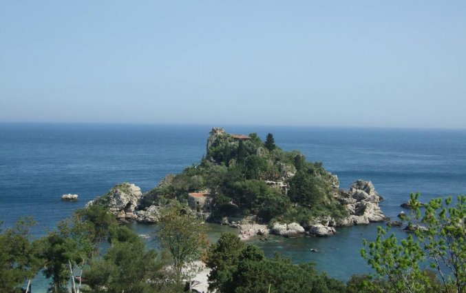 Uitzicht van Hotel Isola Bella op Sicilie