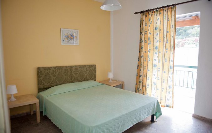 Tweepersoonsbed van appartement van Appartementen Corifo Village Corfu