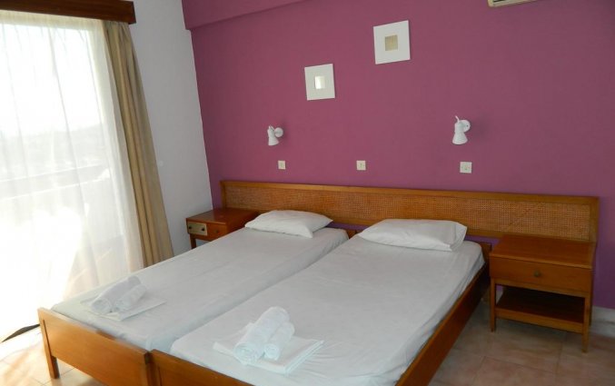 Tweepersoonskamer van hotel Telhinis op Rhodos