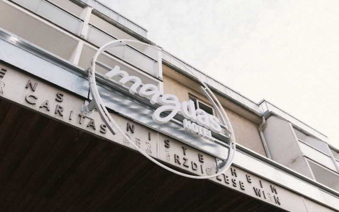 Buitenkant van Hotel Magdas in Wenen