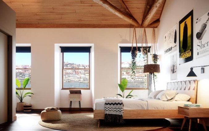 Superieur kamer met uitzicht Buitenkant van Hostel & Suites The house of Sandeman stedentrip Porto