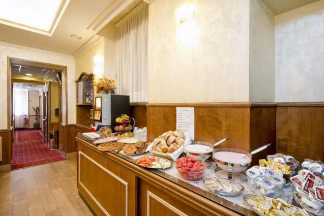 Ontbijtbuffet van Hotel Marco Polo Rome