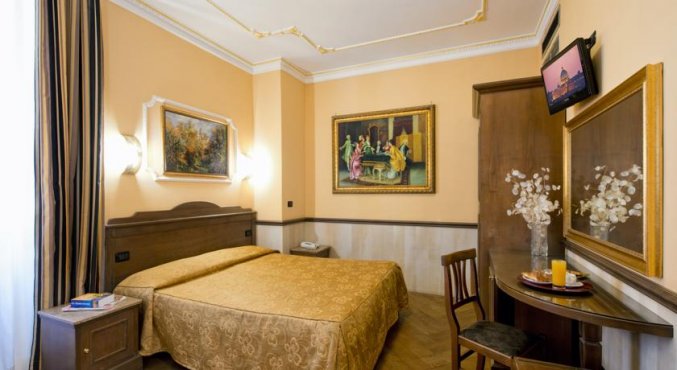 Tweepersoonskamer van Hotel Marco Polo Rome