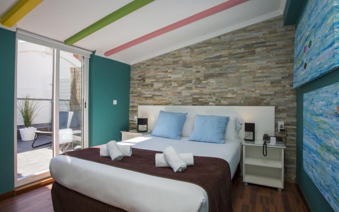 Tweepersoonskamer met terras van hotel Hotel Olympia Cónsul del Mar stedentrip Valencia