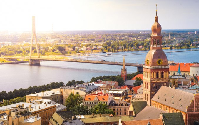 Riga - Uitzicht op de oude stad