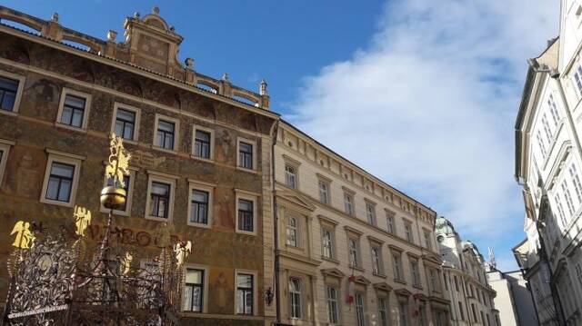 Hotel Rott Vooraanzicht kerstmarkt Praag