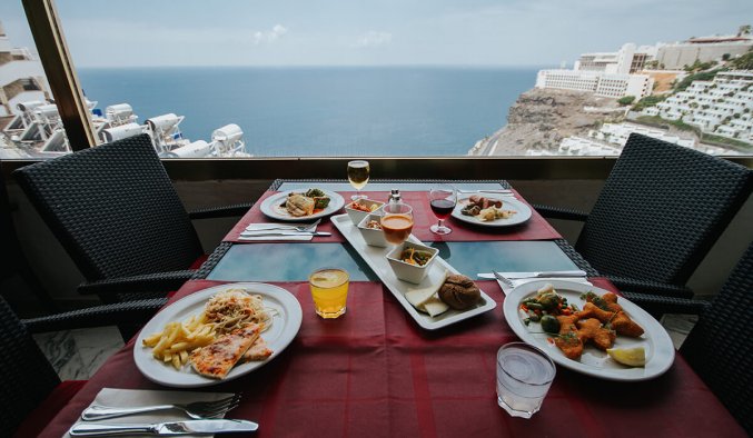 Restaurant van Hotel Puerto Azul op Gran Canaria