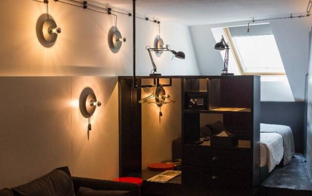 Tweepersoonskamer van hotel Rum in Budapest
