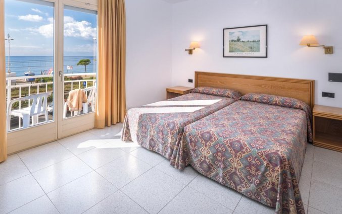 Kamer met uitzicht op zee in Hotel Sorrabona aan de Costa Brava