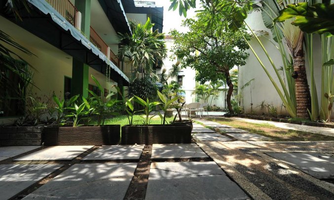 Tuin van Hotel Spazzio op Bali