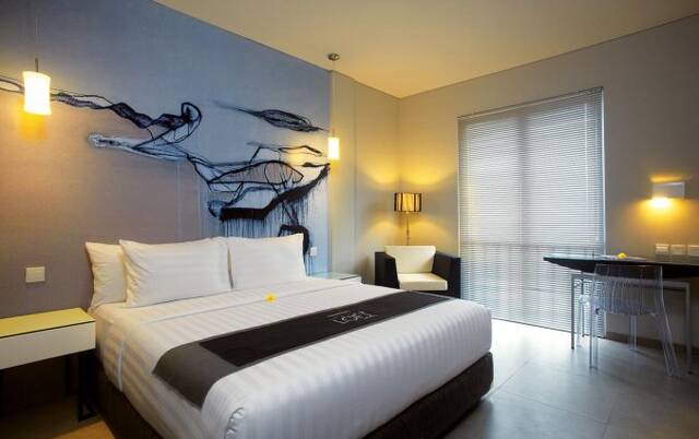 Tweepersoonskamer van Hotel Loft Legian op Bali