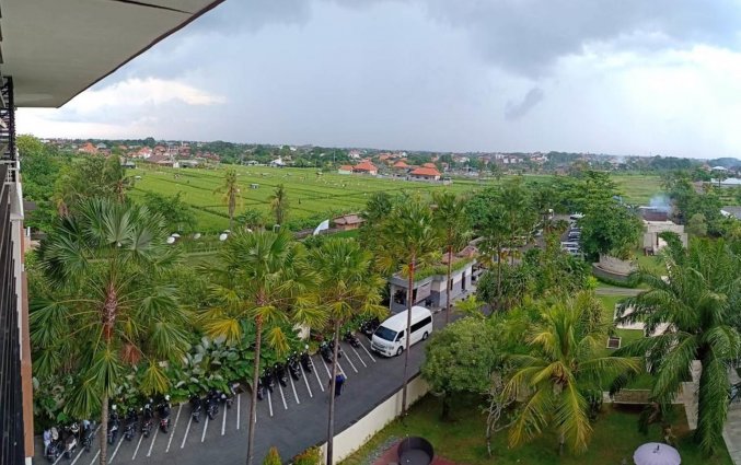 Uitzicht van hotel Seminyak Garden Bali