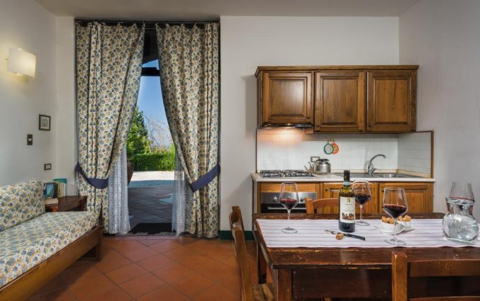 Keuken van appartement La Casa Delle Querce