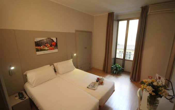 Tweepersoonskamer van Hotel Green Class Astoria in Turijn