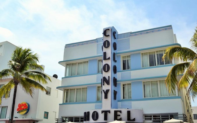 Gebouw van Hotel Colony Ocean Drive in Miami