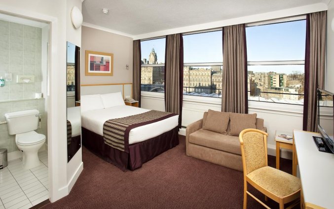Slaapkamer van hotel Jury's Inn in Edinburgh